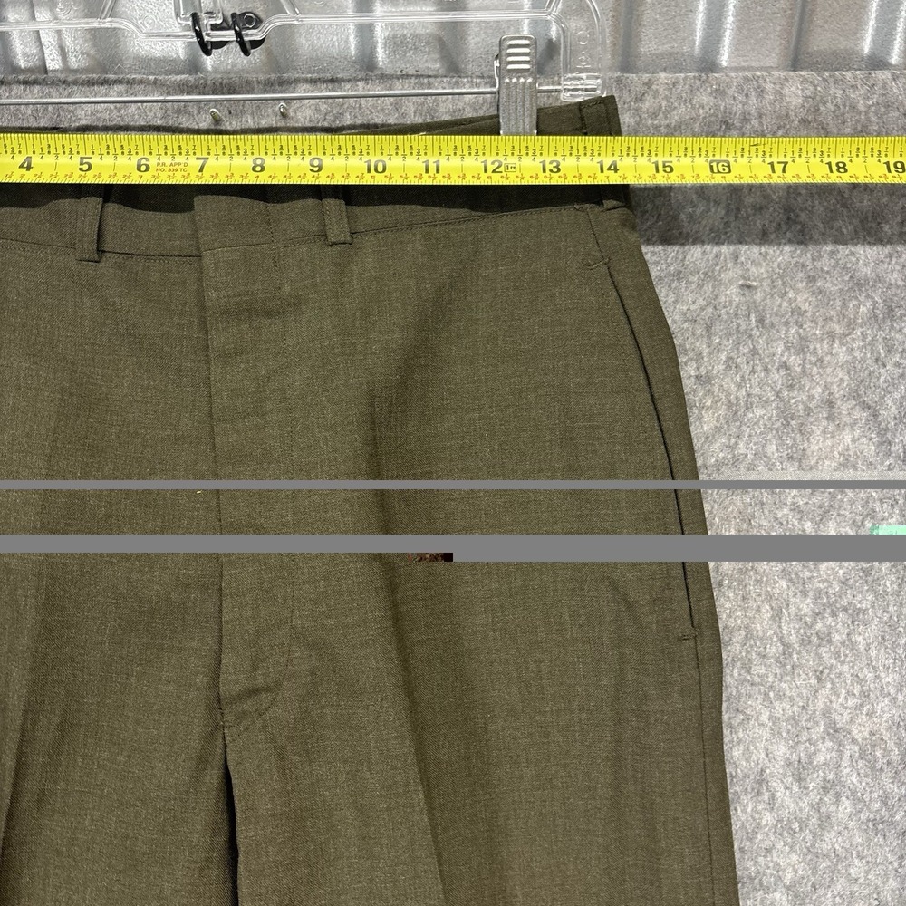Vintage Army Trousers Wool Tropical Green Men's‎ 28X29 Poly Wool Vietnam Era USA - Picture 4 of 14
